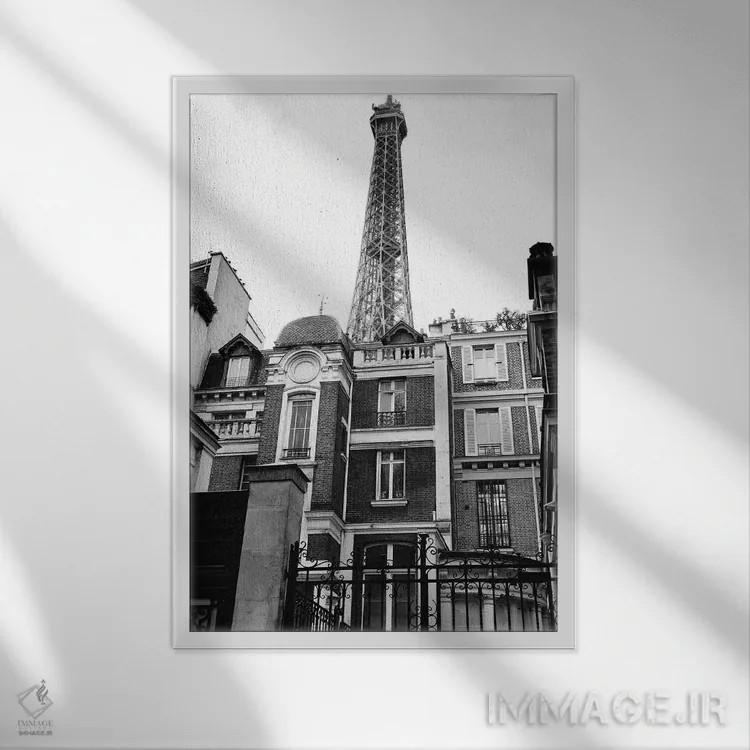 تابلو پاریس تاریک هفتم (ژانر نوآر) اثر بثانی یانگ - نمای قابدار سفید