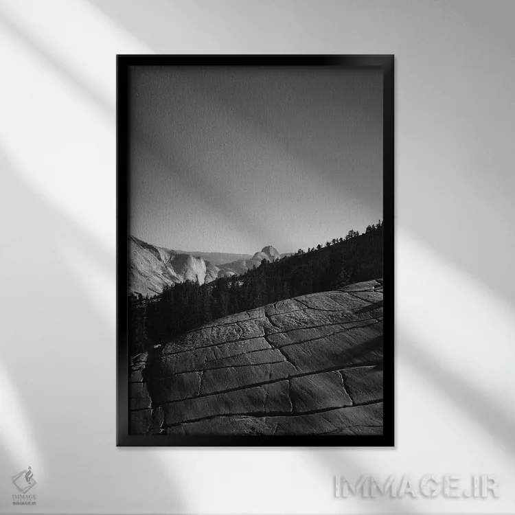 تابلو Yosemite National Park IV,نقطه اولمستد - پارک ملی یوسیمیتی چهارم اثر بثانی یانگ - نمای قابدار مشکی