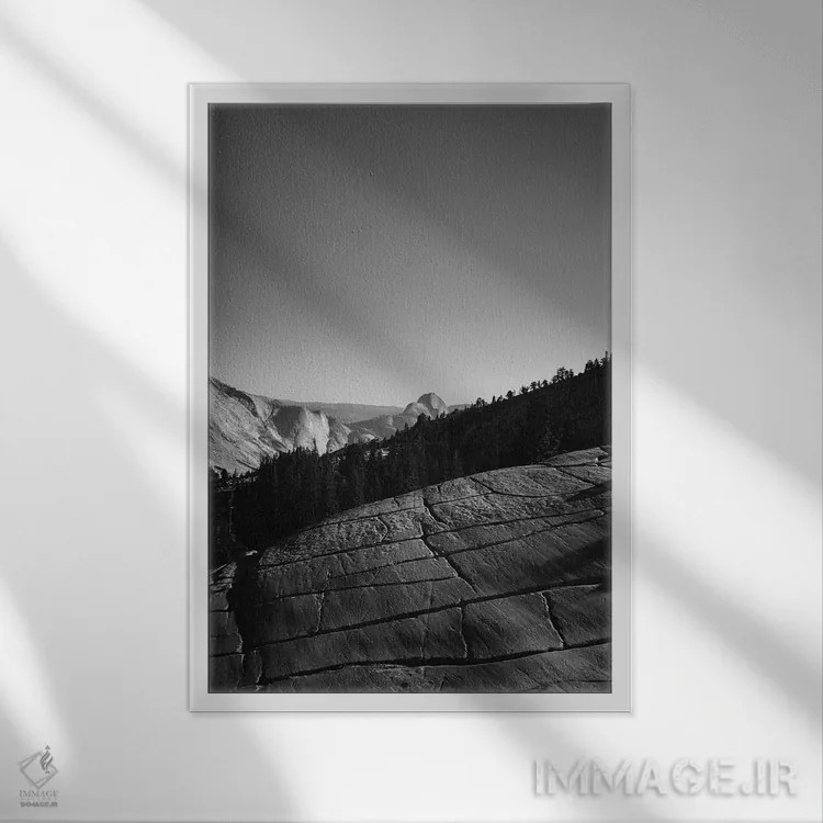تابلو Yosemite National Park IV,نقطه اولمستد - پارک ملی یوسیمیتی چهارم اثر بثانی یانگ - نمای قابدار سفید