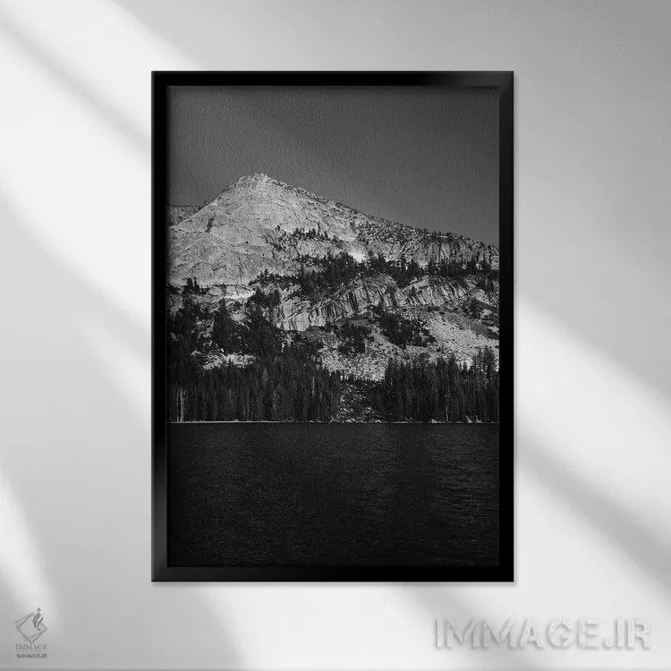 تابلو Yosemite National Park,دریاچه تنایا - پارک ملی یوسیمیتی اثر بثانی یانگ - نمای قابدار مشکی