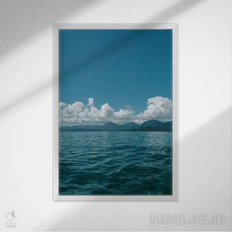 تابلو اوآهو هاوایی نهم اثر بثانی یانگ - نمای قابدار سفید