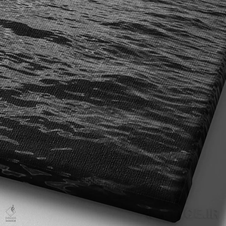 تابلو نمای اقیانوس سیاه و سفید ۲ اثر بثانی یانگ - نمای نزدیک بافت بوم