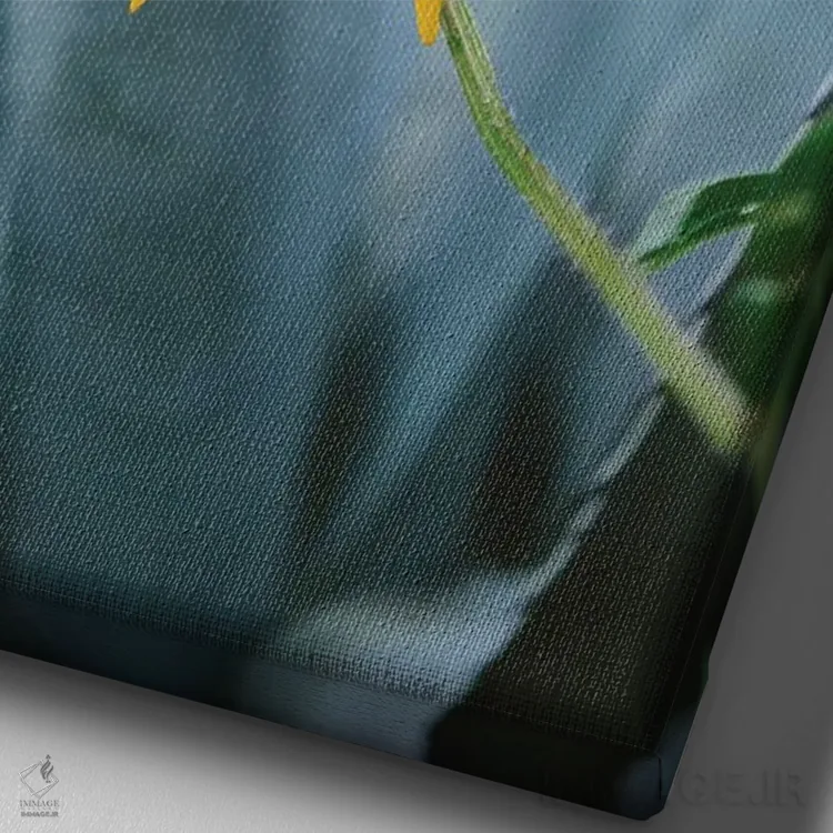 تابلو گل آستین ۲ اثر بثانی یانگ - نمای نزدیک بافت بوم