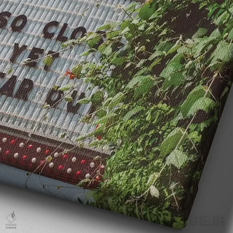 تابلو متل آستین اثر بثانی یانگ - نمای نزدیک بافت بوم
