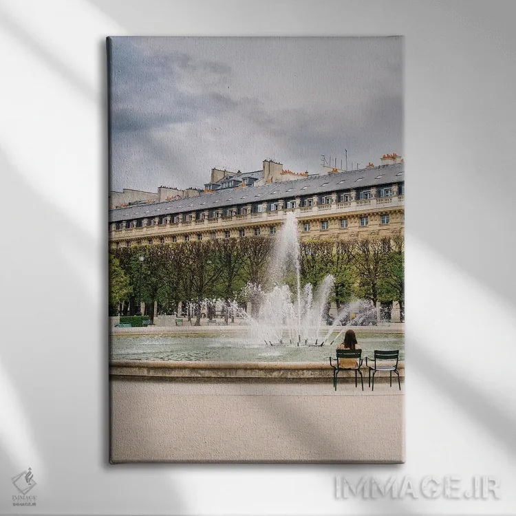 تابلو باغ قصر سلطنتی ۵ اثر بثانی یانگ - نمای روبهرو روی دیوار