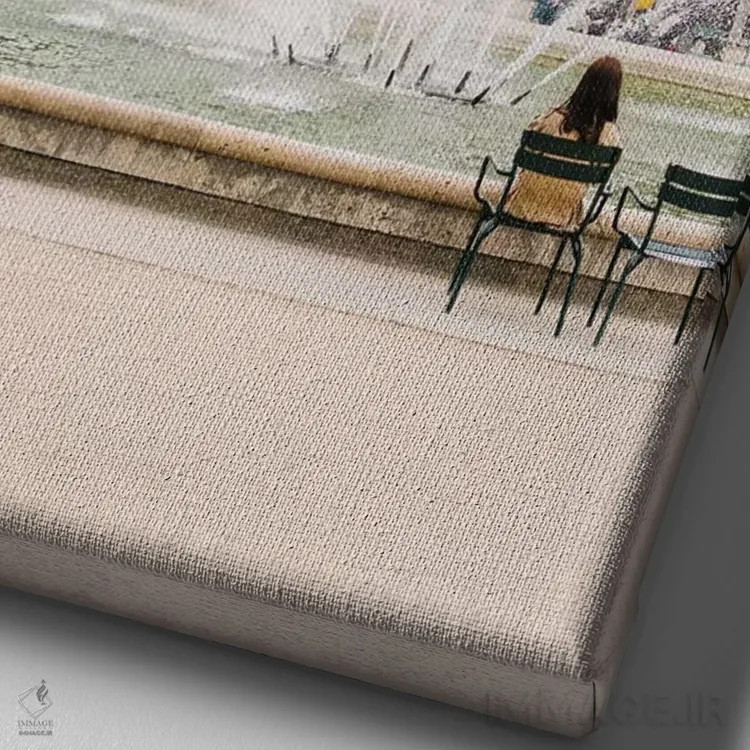 تابلو باغ قصر سلطنتی ۵ اثر بثانی یانگ - نمای نزدیک بافت بوم