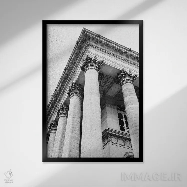 تابلو معماری پاریس ۸ اثر بثانی یانگ - نمای قابدار مشکی