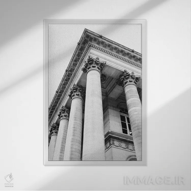 تابلو معماری پاریس ۸ اثر بثانی یانگ - نمای قابدار سفید
