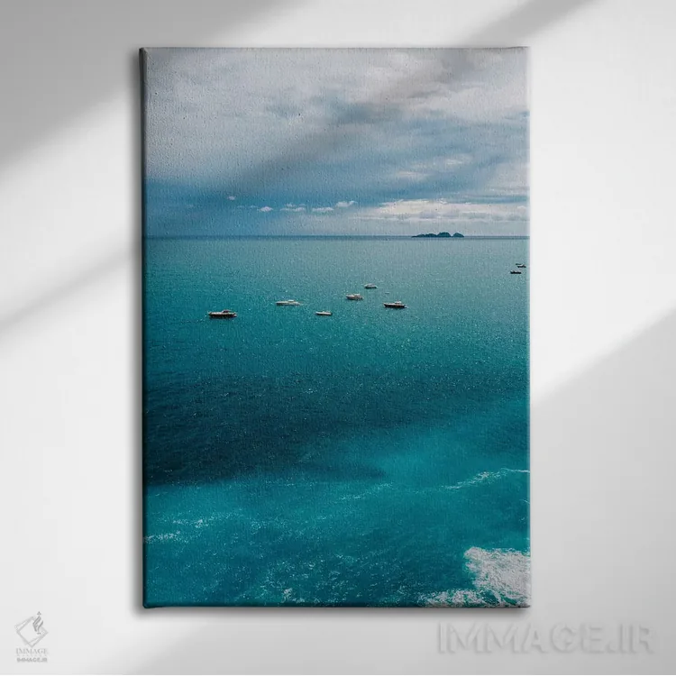 تابلو ساحل طوفانی آمالفی ۲ اثر بثانی یانگ - نمای روبهرو روی دیوار