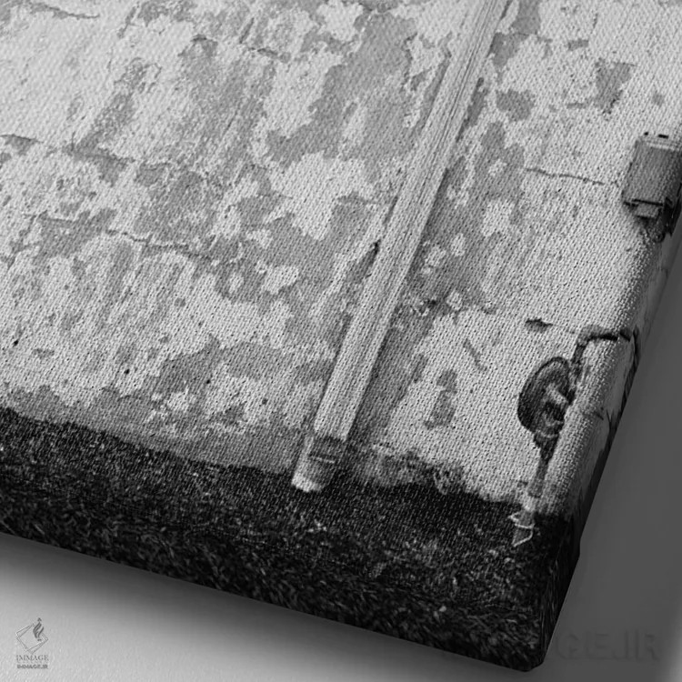 تابلو آرایشگاه آلاباما ۲ اثر بثانی یانگ - نمای نزدیک بافت بوم