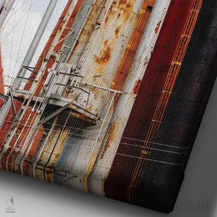 تابلو کورههای اسلُس (صنعتی) اثر بثانی یانگ - نمای نزدیک بافت بوم