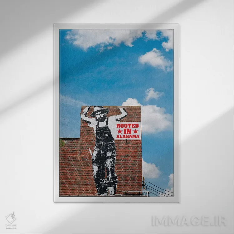 تابلو معماری آلاباما ۷ اثر بثانی یانگ - نمای قابدار سفید