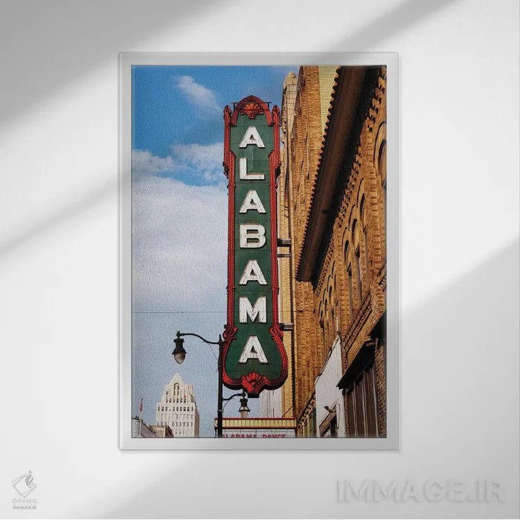 تابلو تابلو آلاباما ۲ اثر بثانی یانگ - نمای قابدار سفید