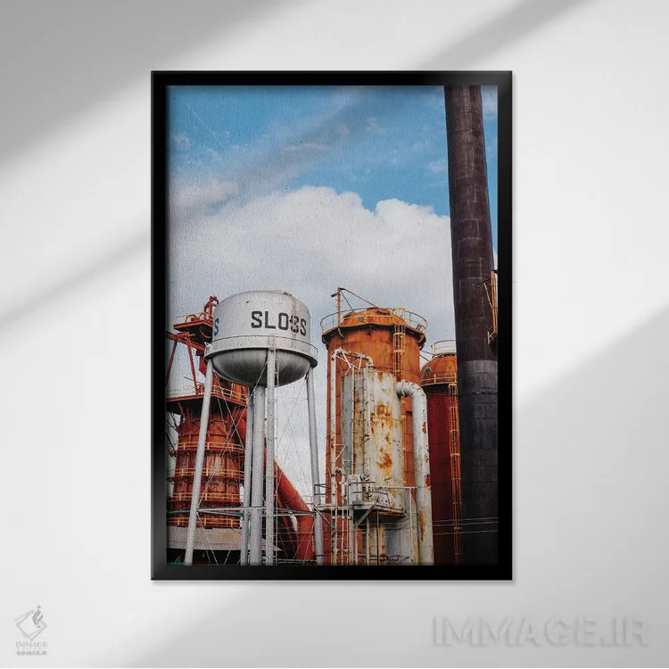 تابلو کورههای اسلُس (صنعتی) اثر بثانی یانگ - نمای قابدار مشکی