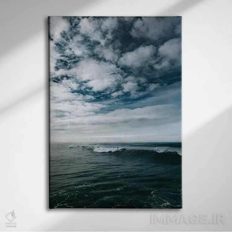 تابلو موجسواری ساحل اقیانوسی سن دیگو II اثر بثانی یانگ - نمای روبهرو روی دیوار
