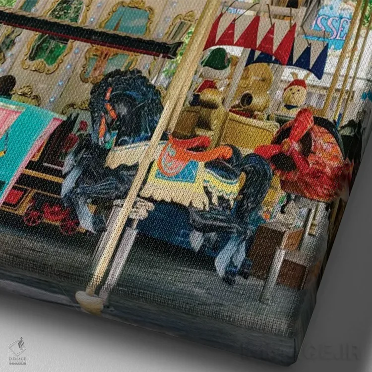 تابلو باغ تویلری III اثر بثانی یانگ - نمای نزدیک بافت بوم