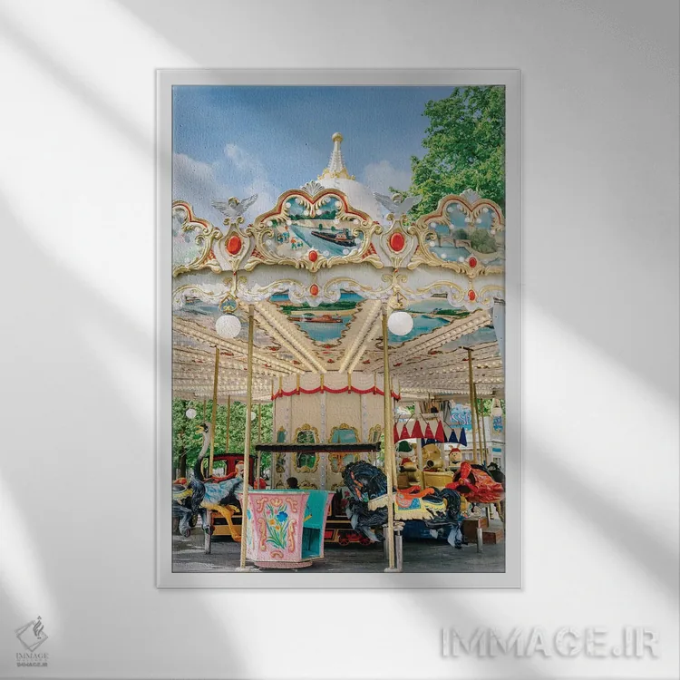 تابلو باغ تویلری III اثر بثانی یانگ - نمای قابدار سفید