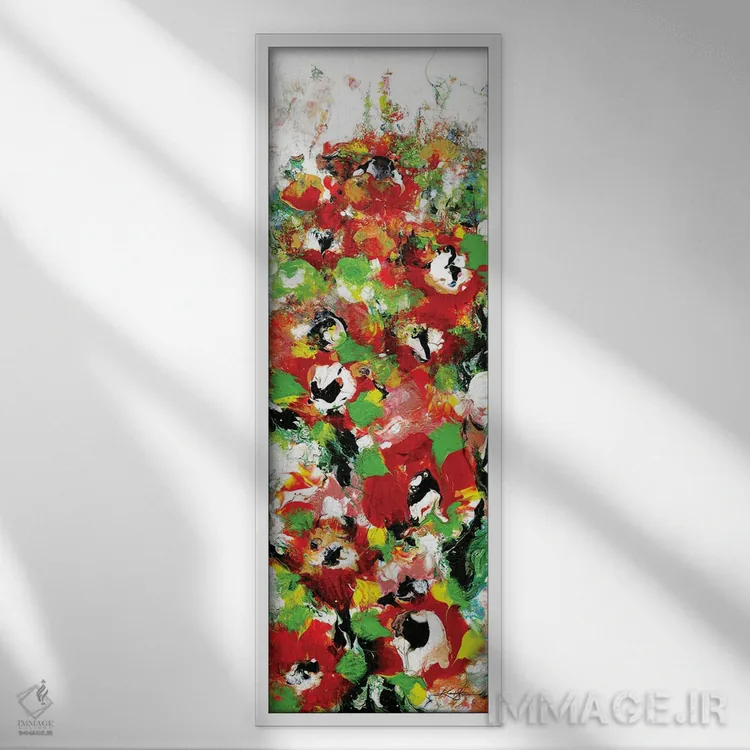 تابلو شکوفههای افسونگر XV-II اثر کتی مورتون استنیون - نمای قابدار سفید