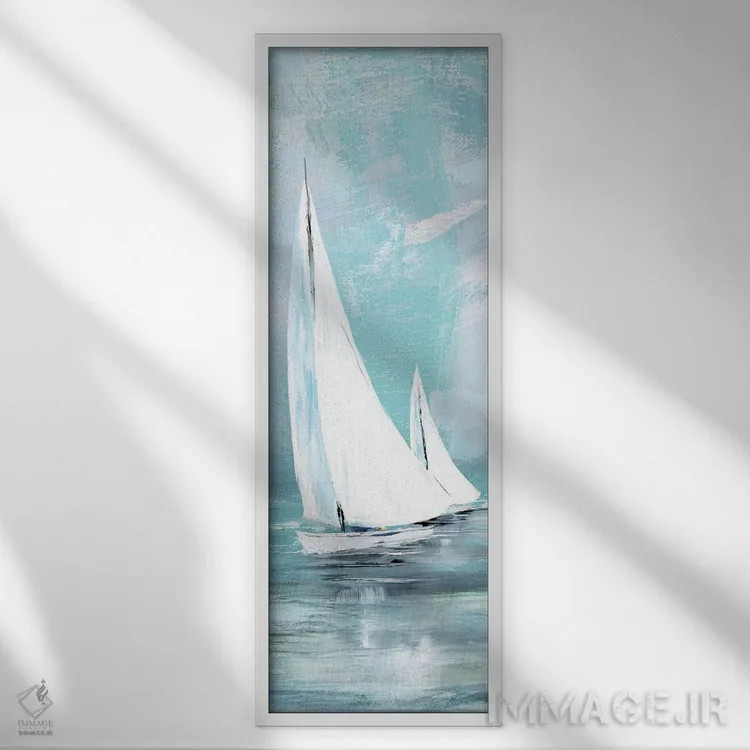 تابلو بادبان نرم II اثر کنراد ناتسن - نمای قابدار سفید