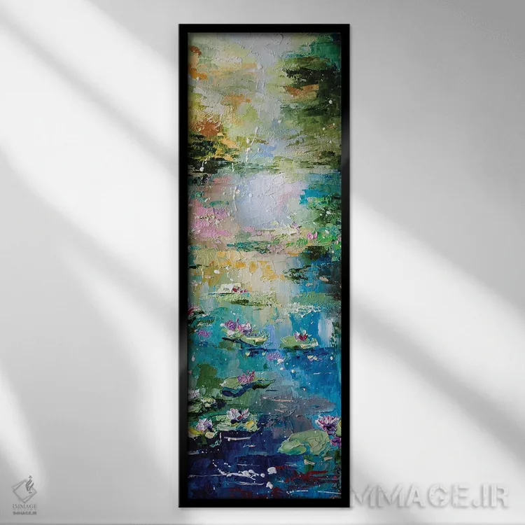 تابلو برکه آرام اثر کوپتسووا آرت (استودیو یا برند هنری) - نمای قابدار مشکی