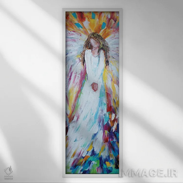 تابلو فرشته شادی اثر کارن تارلتون - نمای قابدار سفید