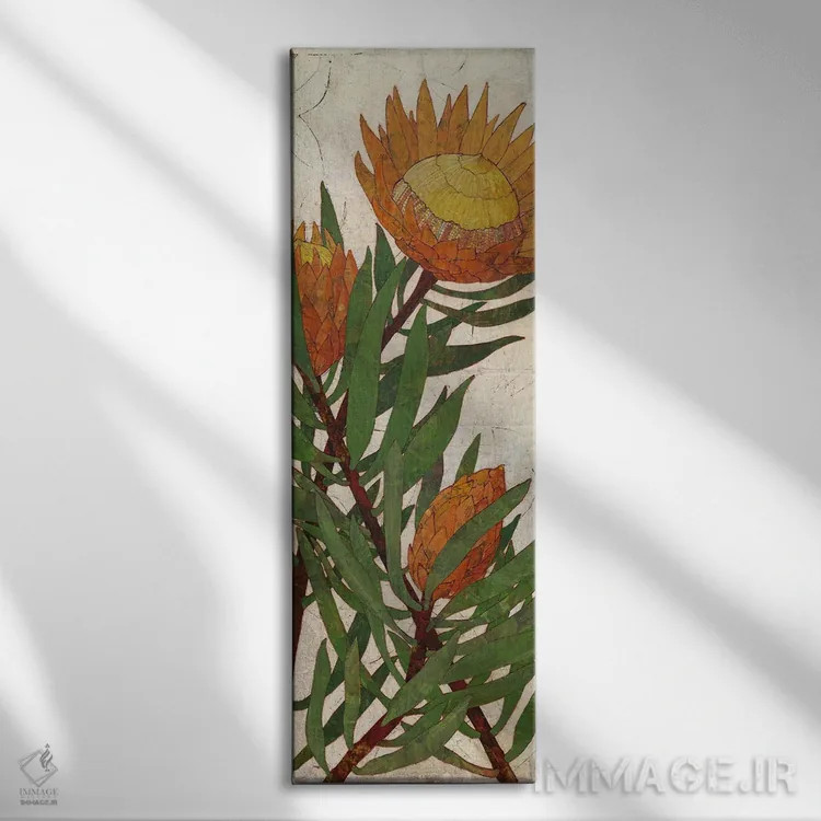 تابلو پروتئا (نوعی گل) اثر کارن سیکیه - نمای روبهرو روی دیوار