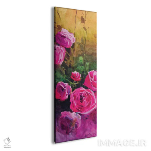تابلو رزهای قرمز در باغ فرانسه اثر اندریی کووالیک - نمای پرسپکتیو محصول