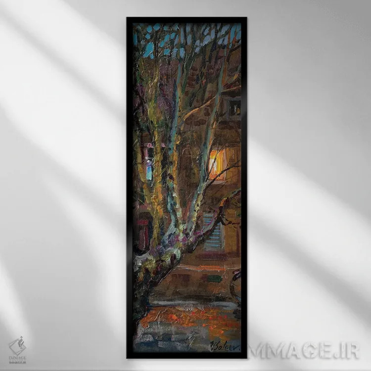 تابلو نور در پنجره اثر کاتارینا والِوا - نمای قابدار مشکی