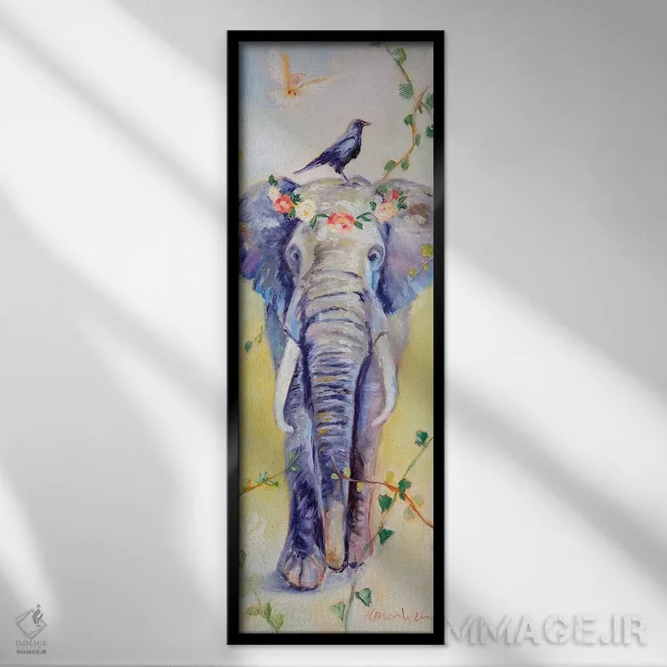 تابلو مادر آرام اثر کارن وبر - نمای قابدار مشکی