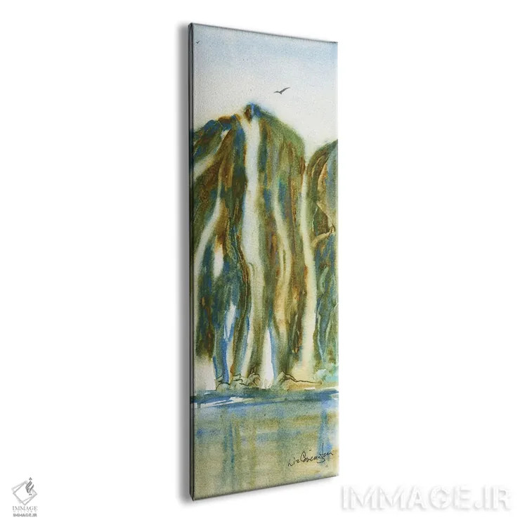 تابلو آبشار سبز اثر لیز کاوینگتون - نمای پرسپکتیو محصول