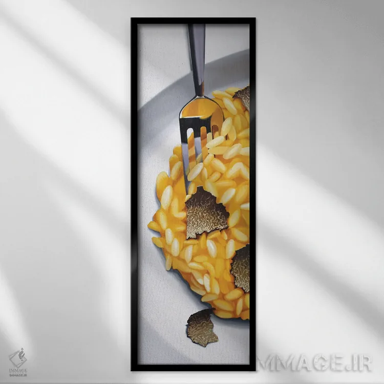 تابلو گلبرگها (ایتالیایی) اثر لوسیا برگامینی - نمای قابدار مشکی