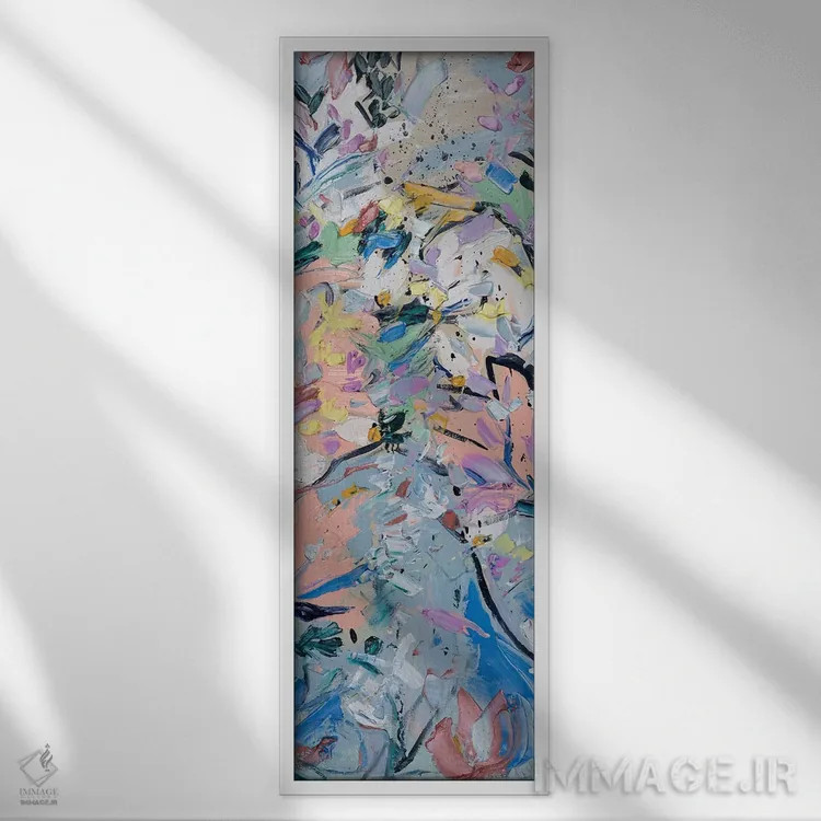 تابلو گلهای آلاچیق اثر شالیمار لگاسپی - نمای قابدار سفید