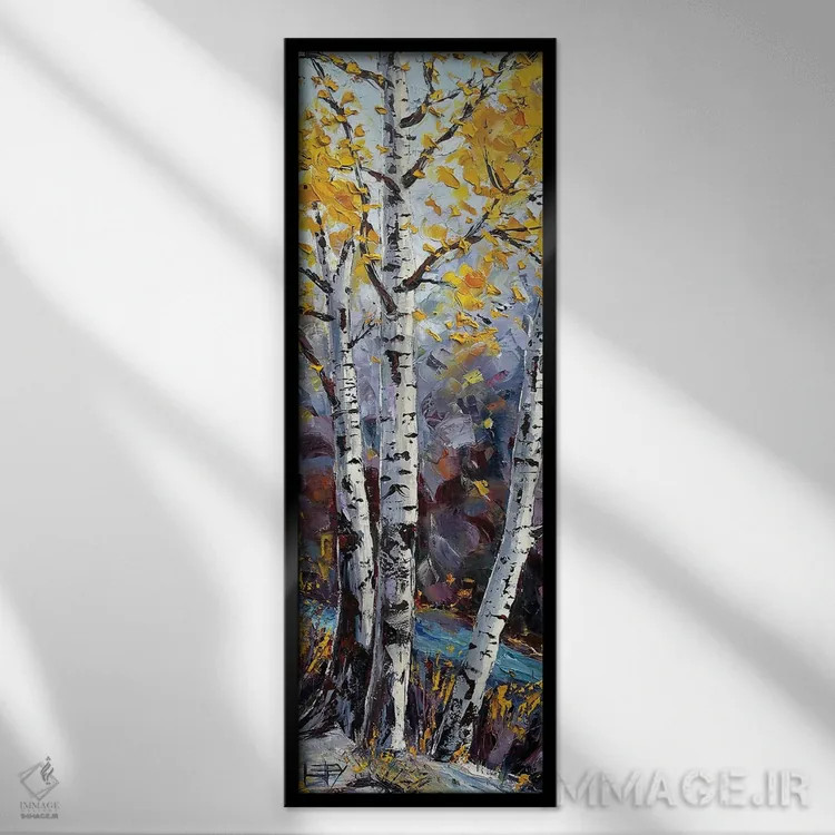 تابلو پالت پاییز اثر لیزا الی - نمای قابدار مشکی
