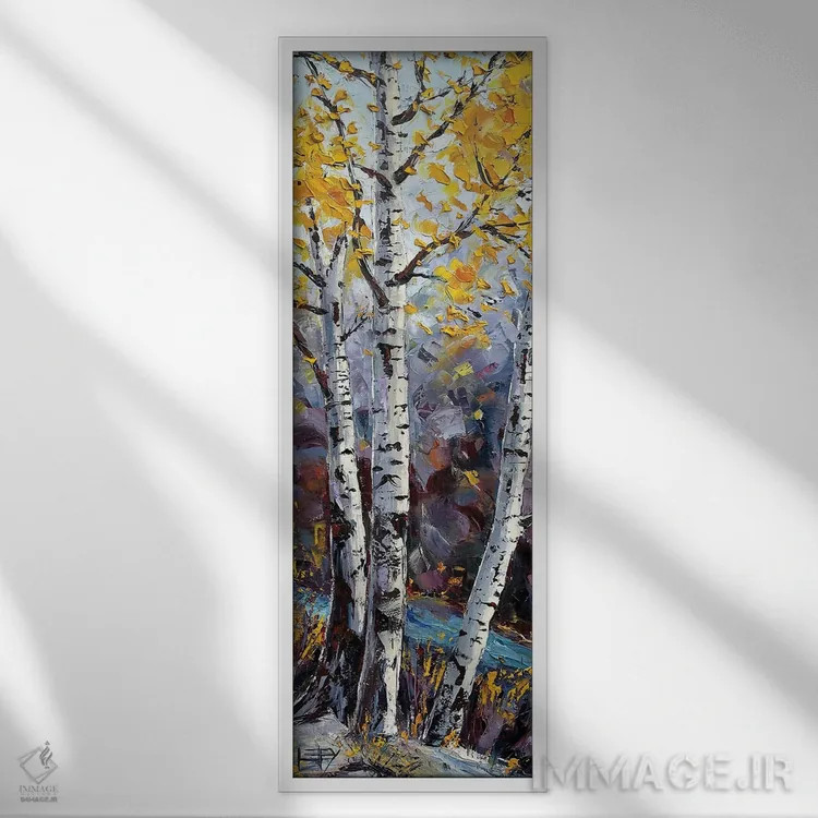 تابلو پالت پاییز اثر لیزا الی - نمای قابدار سفید