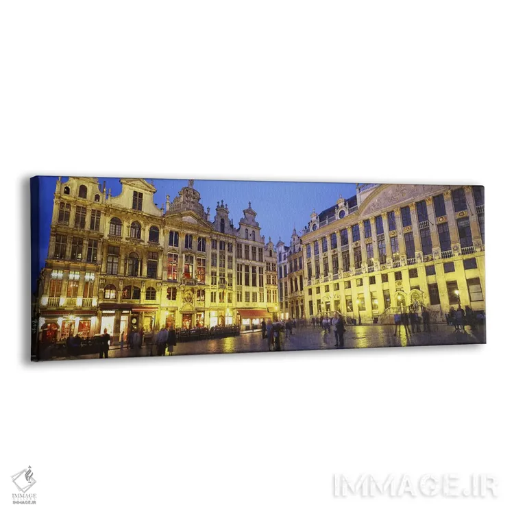 تابلو Brussels, Belgium,میدان گرند پلاس (گروته مارکت) در شب، بروکسل، بلژیک اثر پانورامیک ایمجز (استودیو عکاسی عریض) - نمای پرسپکتیو محصول