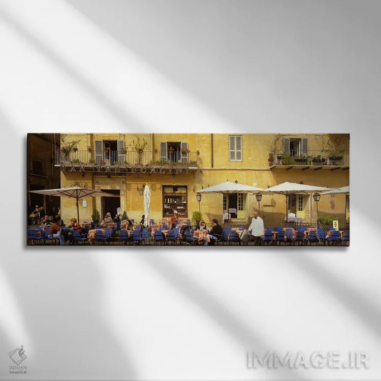 تابلو رم ایتالیا اثر پانورامیک ایمجز (استودیو عکاسی عریض) - نمای روبهرو روی دیوار