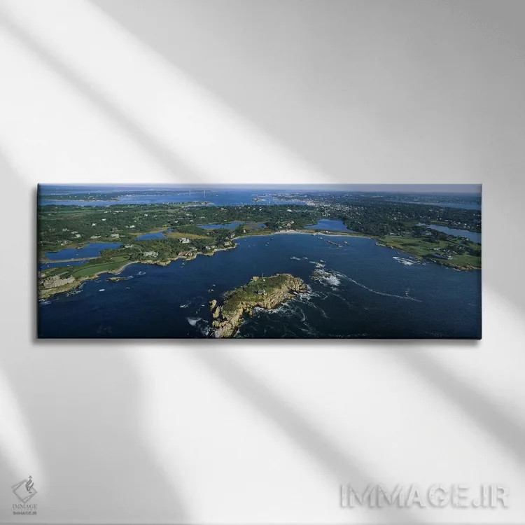 تابلو Narraganset Bay, Rhode Island, USA,چشمانداز ساحلی، خلیج نارگانتست، رود آیلند، آمریکا اثر پانورامیک ایمجز (استودیو عکاسی عریض) - نمای روبهرو روی دیوار