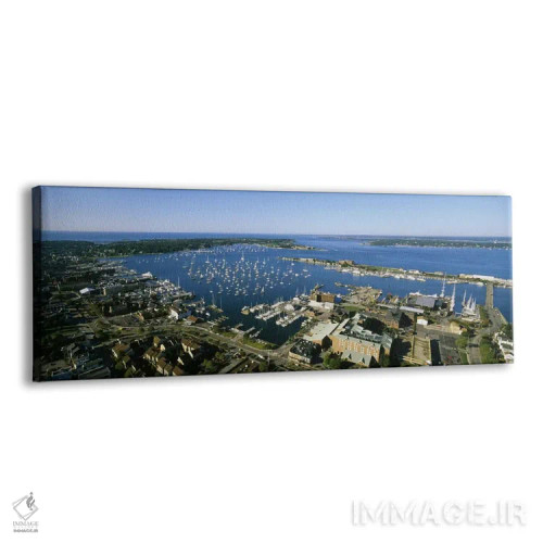 تابلو Newport, Rhode Island, USA,نمای هوایی از بندر نیوپورت، نیوپورت، رود آیلند، آمریکا اثر پانورامیک ایمجز (استودیو عکاسی عریض) - نمای پرسپکتیو محصول