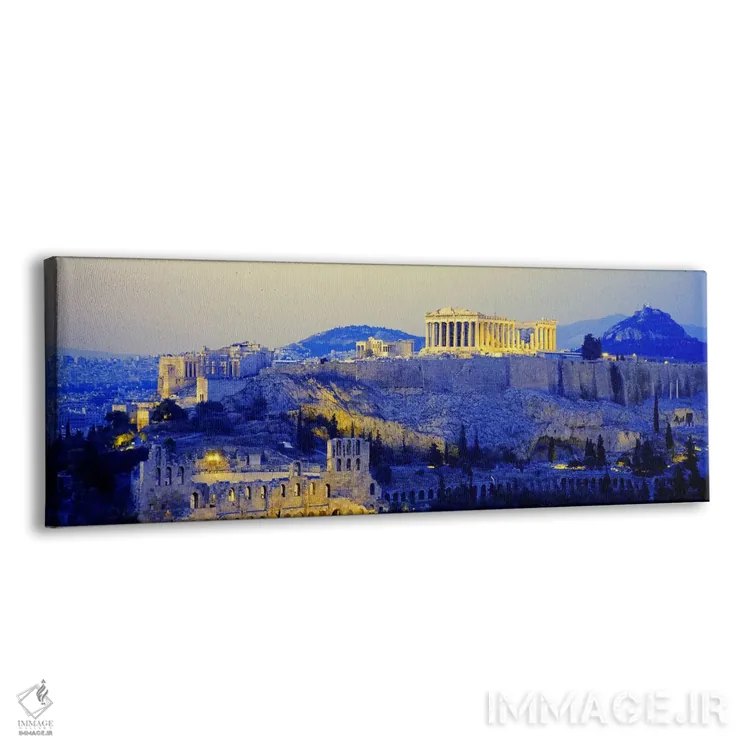 تابلو Athens, Greece,آکروپولیس نورپردازی شده در غروب، آتن، یونان اثر پانورامیک ایمجز (استودیو عکاسی عریض) - نمای پرسپکتیو محصول