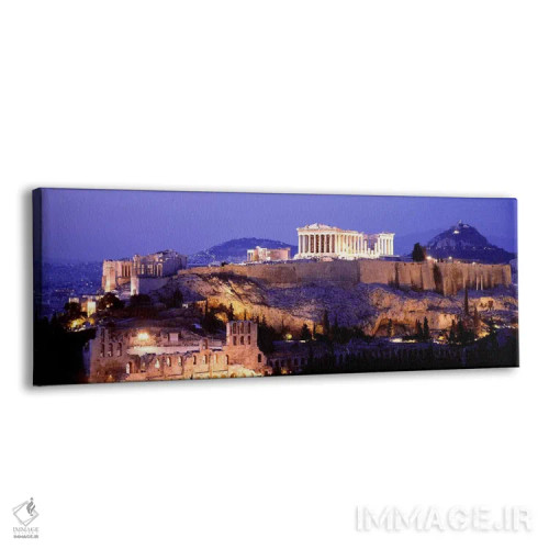 تابلو Athens, Attica Region, Greece,آکروپولیس آتن در شب، آتن، منطقه آتیکا، یونان اثر پانورامیک ایمجز (استودیو عکاسی عریض) - نمای پرسپکتیو محصول