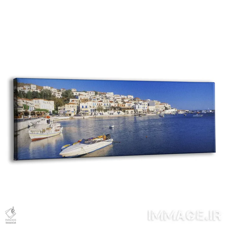 تابلو Batsi, Andros, Cyclades, Greece,معماری ساحلی، باتسی، آندروس، سیکلادس، یونان اثر پانورامیک ایمجز (استودیو عکاسی عریض) - نمای پرسپکتیو محصول