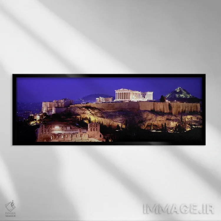 تابلو Athens, Greece,آکروپولیس، آتن، یونان اثر پانورامیک ایمجز (استودیو عکاسی عریض) - نمای قابدار مشکی