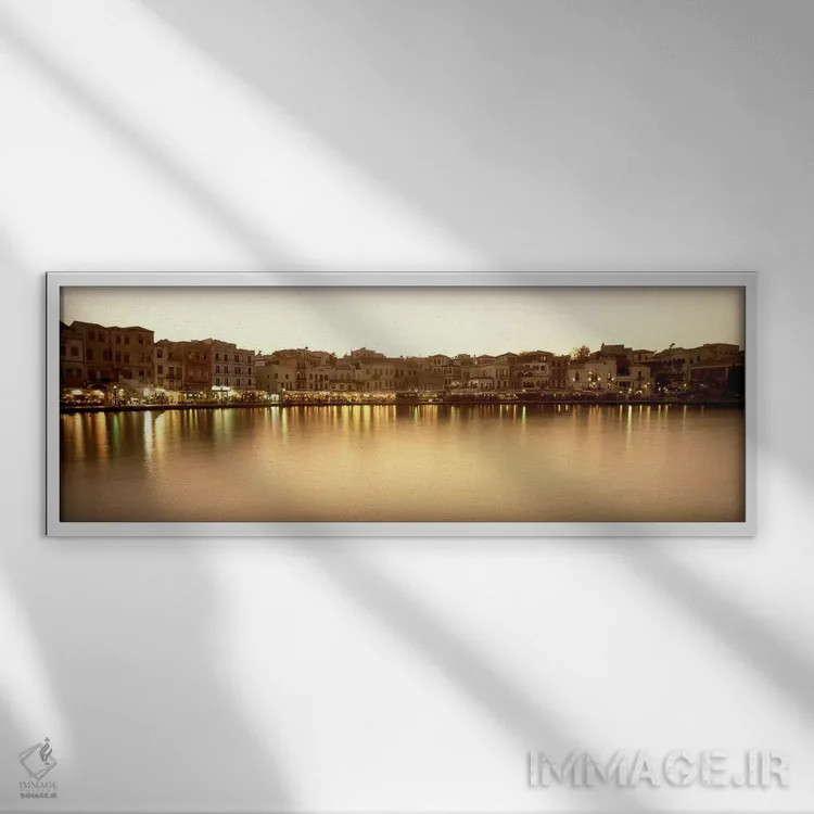 تابلو کرِت یونان اثر پانورامیک ایمجز (استودیو عکاسی عریض) - نمای قابدار سفید