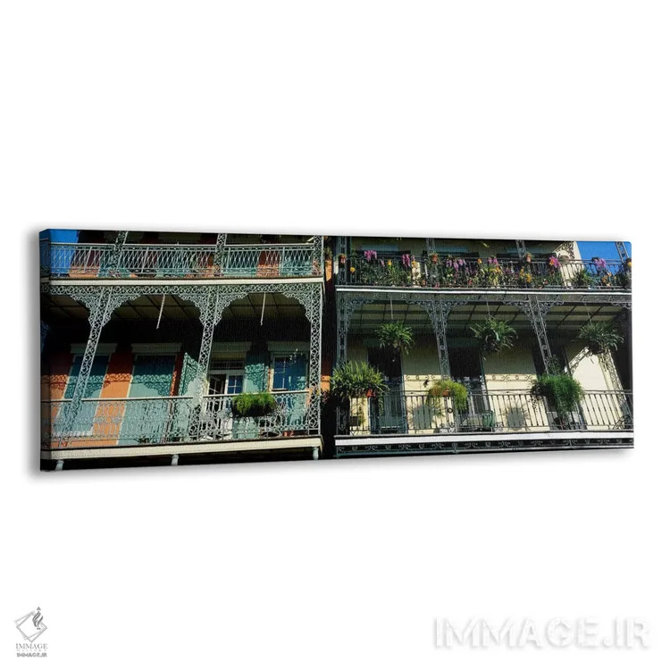 تابلو خیابان بوربون، نیواورلئان، لوئیزیانا (۲) اثر پانورامیک ایمجز (استودیو عکاسی عریض) - نمای پرسپکتیو محصول