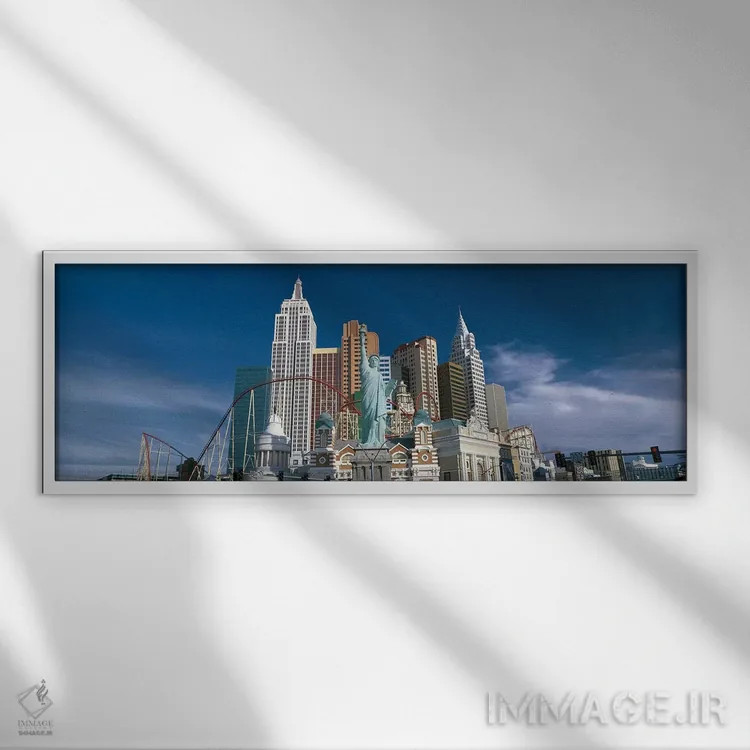 تابلو کازینو لاسوگاس، نوادا اثر پانورامیک ایمجز (استودیو عکاسی عریض) - نمای قابدار سفید