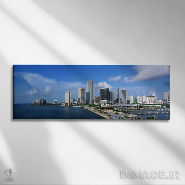 تابلو میامی، فلوریدا (۲) اثر پانورامیک ایمجز (استودیو عکاسی عریض) - نمای روبهرو روی دیوار