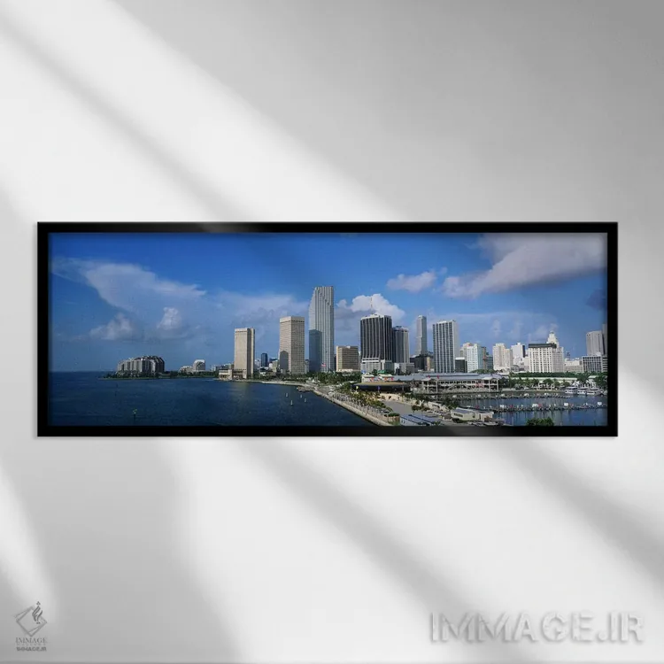 تابلو میامی، فلوریدا (۲) اثر پانورامیک ایمجز (استودیو عکاسی عریض) - نمای قابدار مشکی