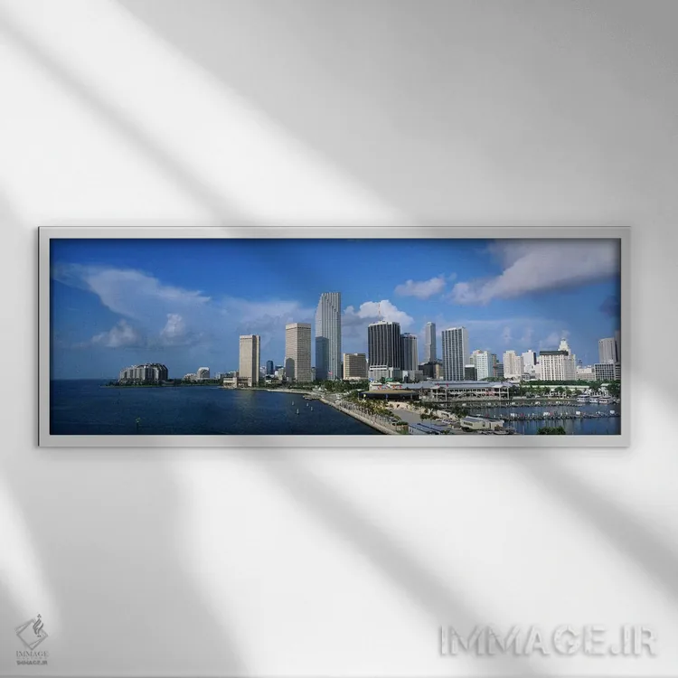 تابلو میامی، فلوریدا (۲) اثر پانورامیک ایمجز (استودیو عکاسی عریض) - نمای قابدار سفید