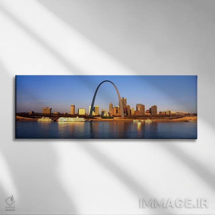 تابلو خط افق سنت لوئیس اثر پانورامیک ایمجز (استودیو عکاسی عریض) - نمای روبهرو روی دیوار