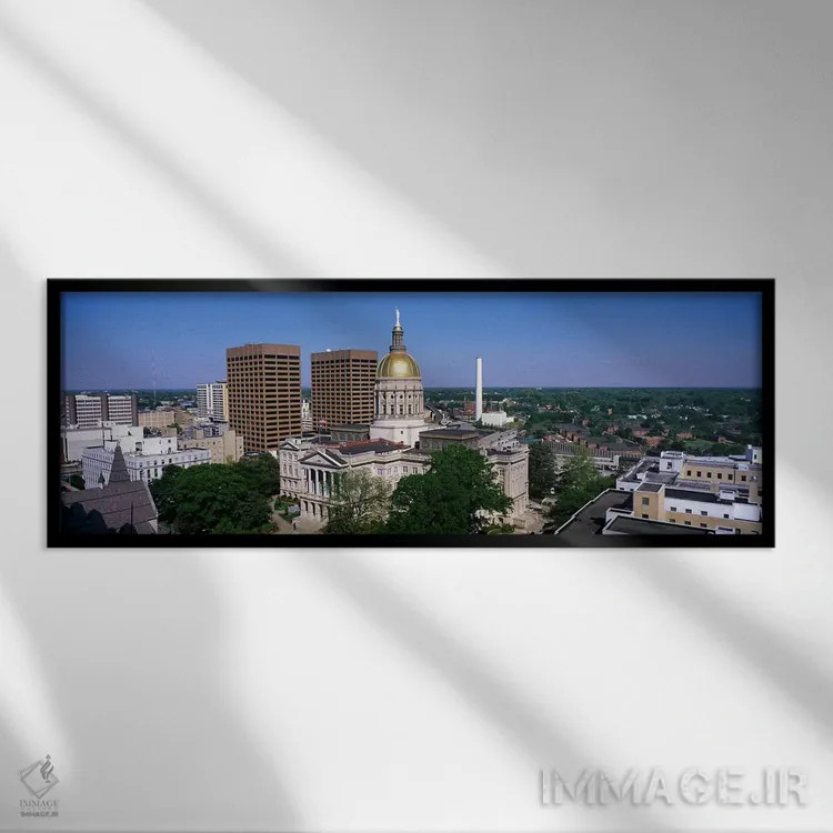 تابلو آتلانتا، جورجیا اثر پانورامیک ایمجز (استودیو عکاسی عریض) - نمای قابدار مشکی